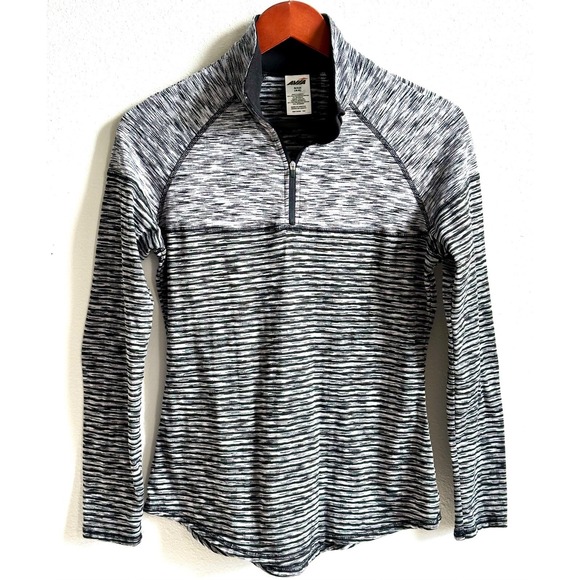 Avia Tops - AVIA Quarter Zip Pullover Jacket Gray Activewear Long Sleeve Women's Small